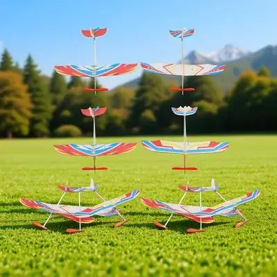 

10Pcs Power Airplane Glider Biplane for Kids Easy Assembly Flying Fun Educational Activity Craft Learning Stem Skill Development