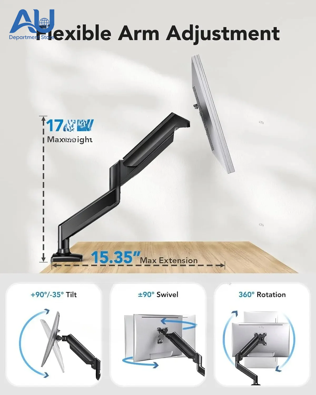 Monitor Stand Arm Computer Desktop Support Frame Screen Robot Arm Lifting