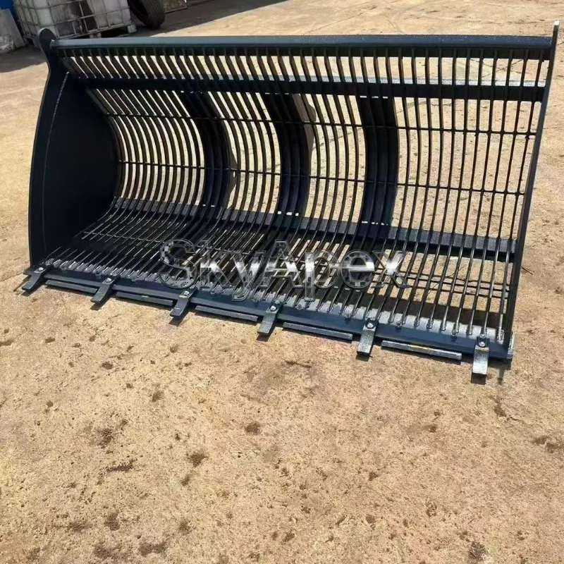 Corn Mesh Loader Hopper Bucket Shovel Screening Bucket Agricultural Grain Handling Attachment Universal Fit CE Certified