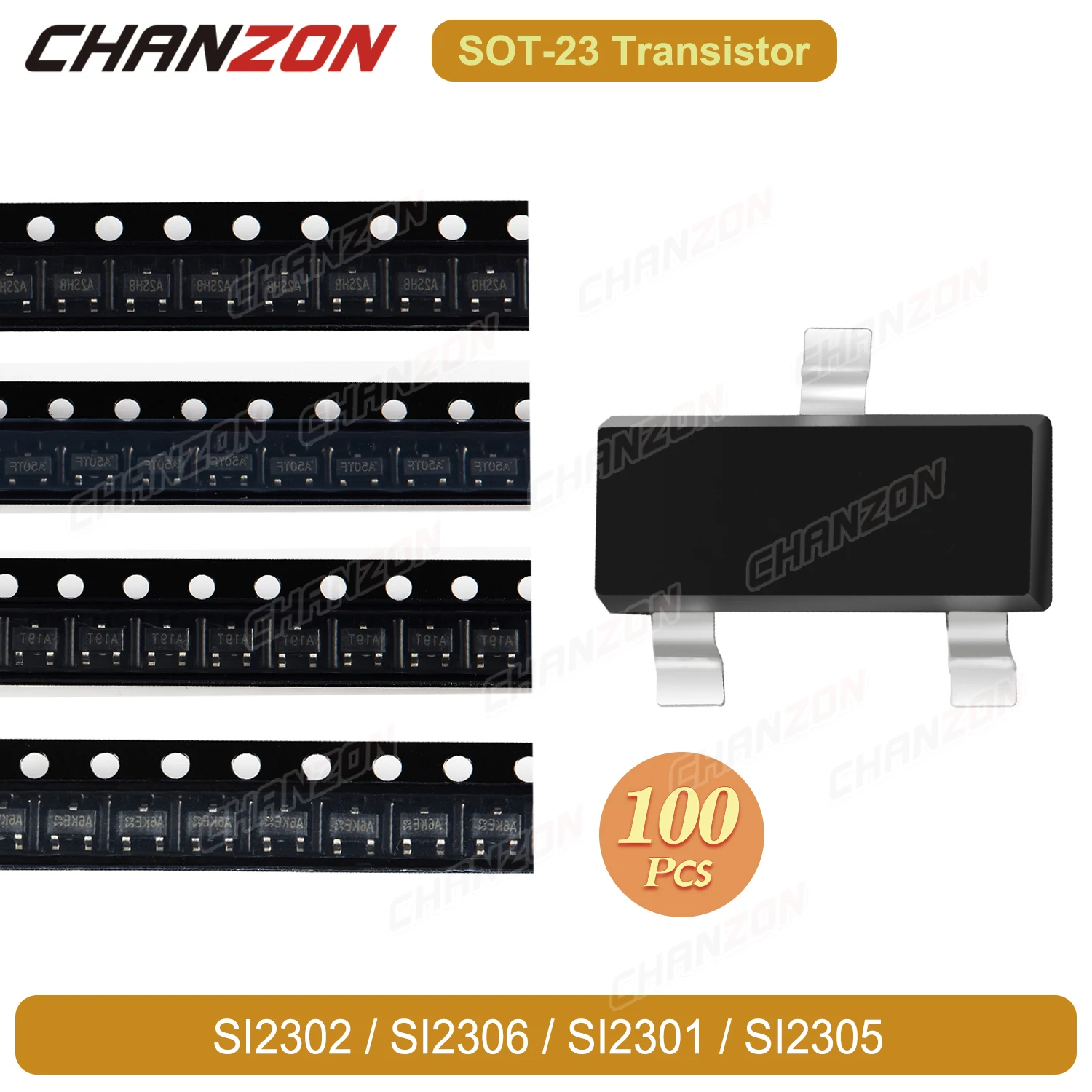 100Pcs Original N-Channel Mosfet Si2302 Si2306 Si2301 Si2305 Enhancement Mode Sot-23 Field-Effect Transistor Integrated Circuit