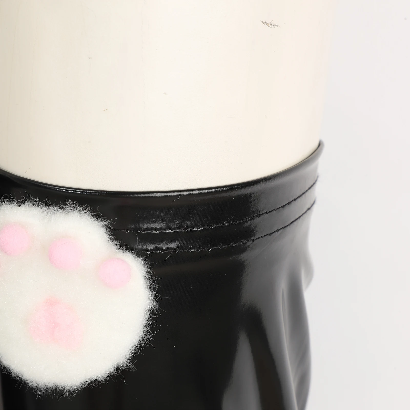 Calze autoreggenti in pelle verniciata lucida Cute Cat Paw Anime Style 3D Kitten Claw Socks per Cosplay Party Lolita Costumes puntelli