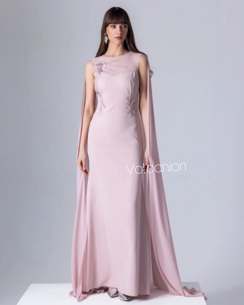 تخصيص الشيفون نمط سطر س الرقبة فساتين طويلة مناسبة مخصصة مساء عارضة أحجام بسيطة المتاحة