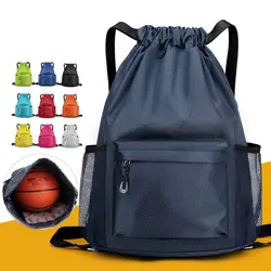 High Quality Nylon Drawstring Backpack Drawstring 5 Colors School Student Backpack Washable Waterproof Computer Bag Unisex