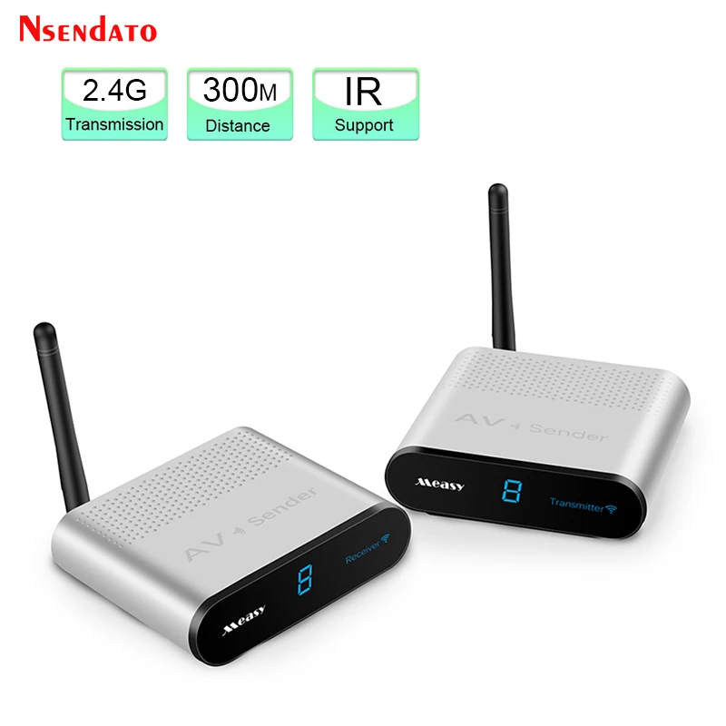 Measy AV230 2.4Gเครื่องส่งสัญญาณAV Audio Video SD TV AV Receiver Go Through Wall 300M / 1000FT