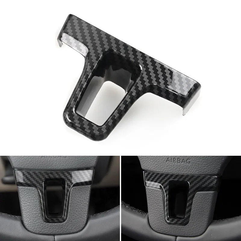 For VW Golf 6 MK6 2009-2013 Passat B7 Jetta Tiguan ABS Car Accessories Interior Steering Wheel Bottom Trim Carbon Fiber Grain