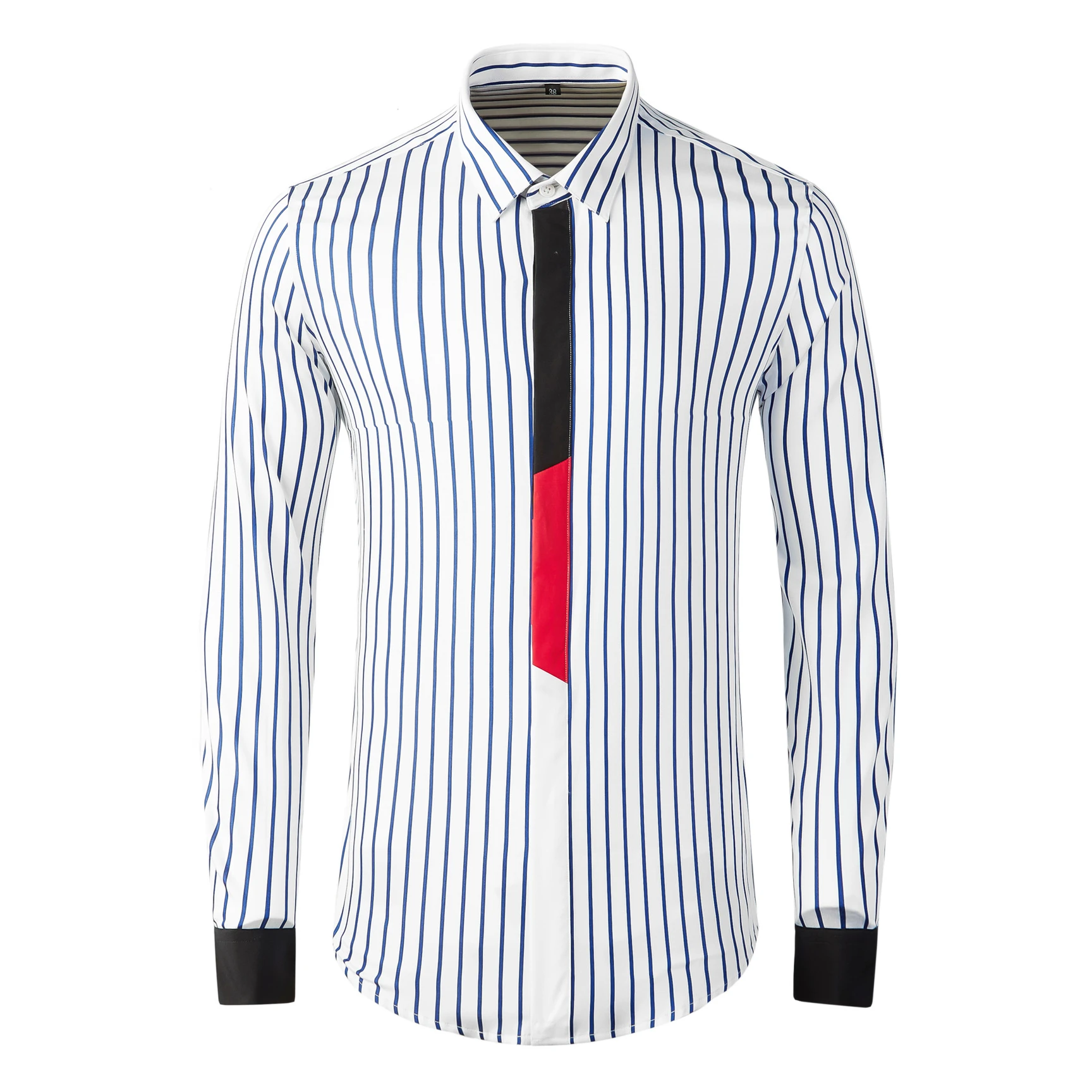 High End Striped Shirt for Men Fashion Slim Long Sleeved Casual Business Dress Shirt Luxury Social Banquet Party Men Clothing