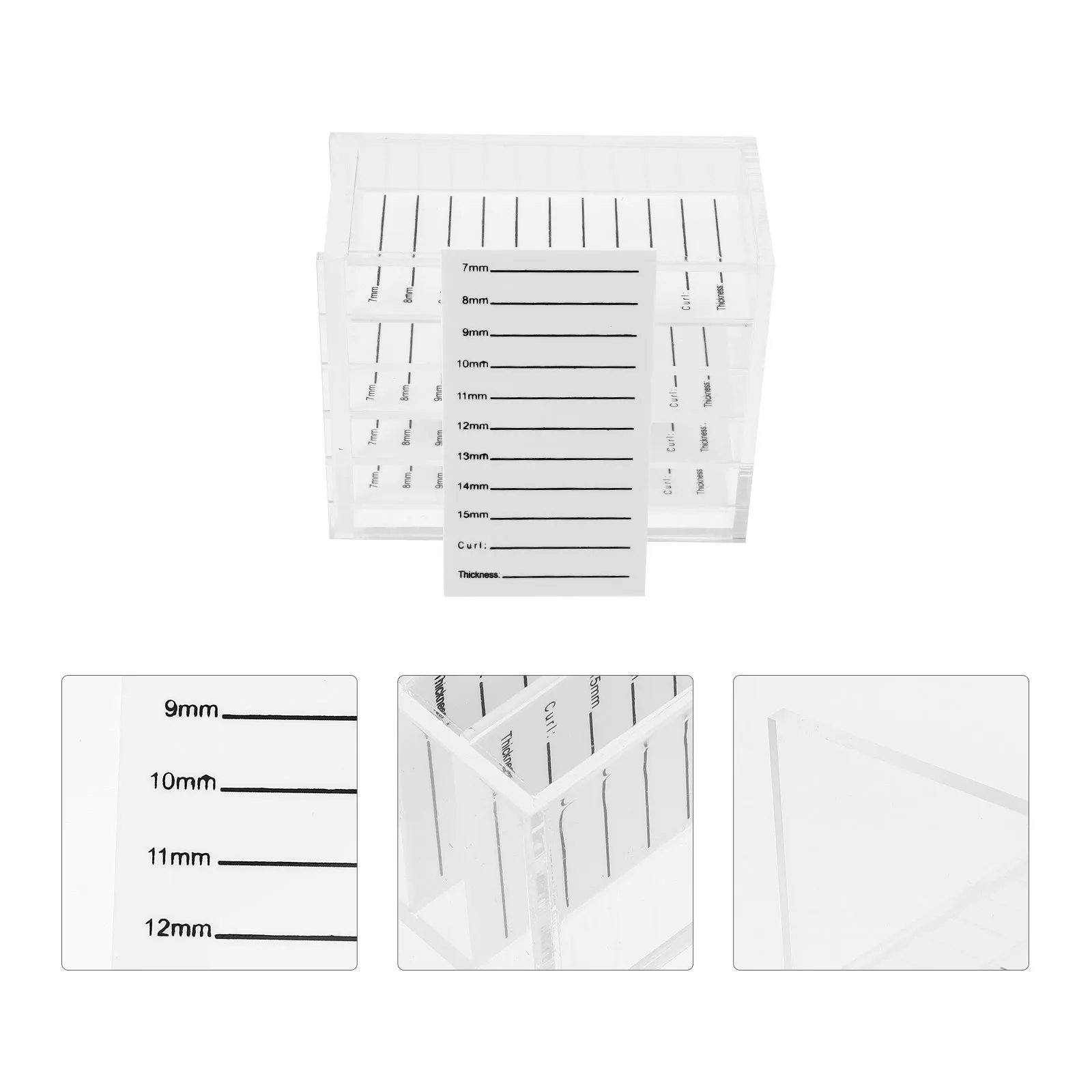 まつげ収納ボックス クリアアクリルつけまつげオーガナイザー 美容院用 取り外し可能な仕切り スライドドア まつげ接着剤 メイクアップ