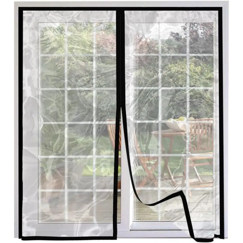 

Vinyl Magnetic Curtain, Made of Tarp Clear 18 Oz PVC Resistant to Abrasion & Tears (72 W x 80 H)