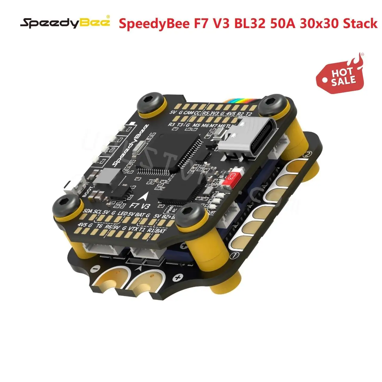 

SpeedyBee F7 V3 BL32 50A 30x30 Stack Flight Controller Module Integrated Betaflight OSD FC for RC FPV Racing Drone