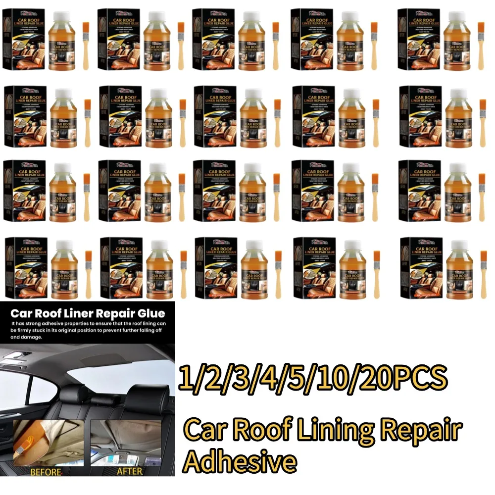 100ml Instant Adhesive Bonding Glue Car Interior Roof Liner Repair Glue Car Inside Roof Cloth Repair Leather Polyester Liquid