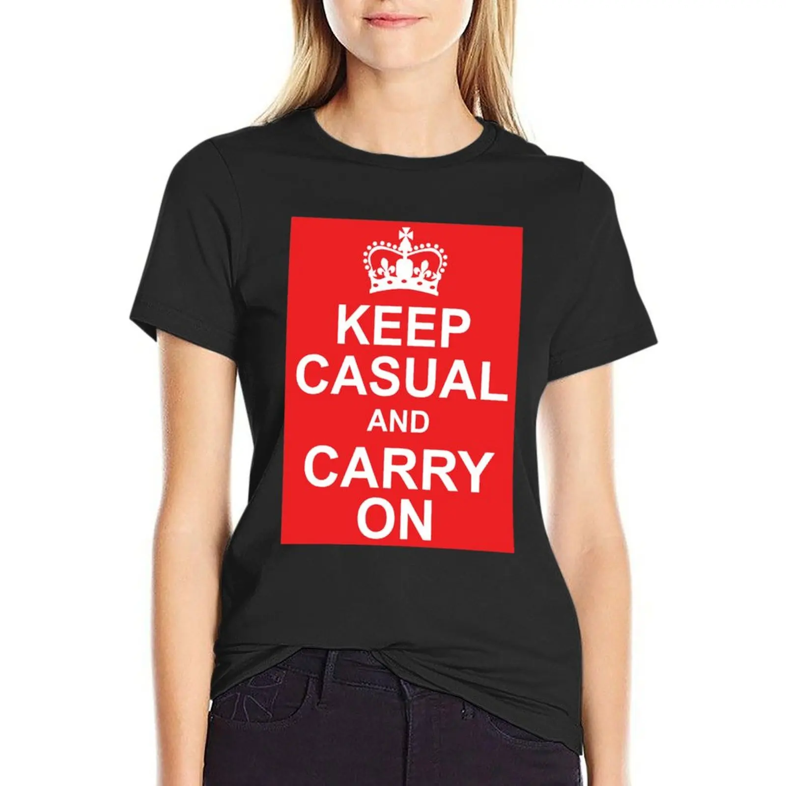 

A Casual iconic Keep Calm inspired design T-Shirt blacks cute tops customizeds t shirts for Women graphic