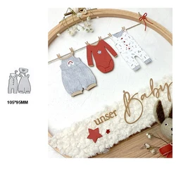 2023 New Arrival Baby's Clothes Jumpsuits Trousers Hanger Metal Cutting Dies for DIY Scrapbooking Card Making Children Stencils