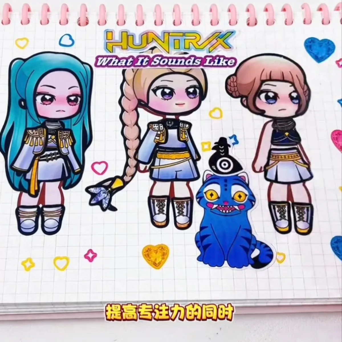 Rumi Mira Zoey Gruppo per ragazze Adesivi per vestire Adesivi intercambiabili alla moda Adesivi creativi fatti a mano per giocattoli per bambini fai-da-te