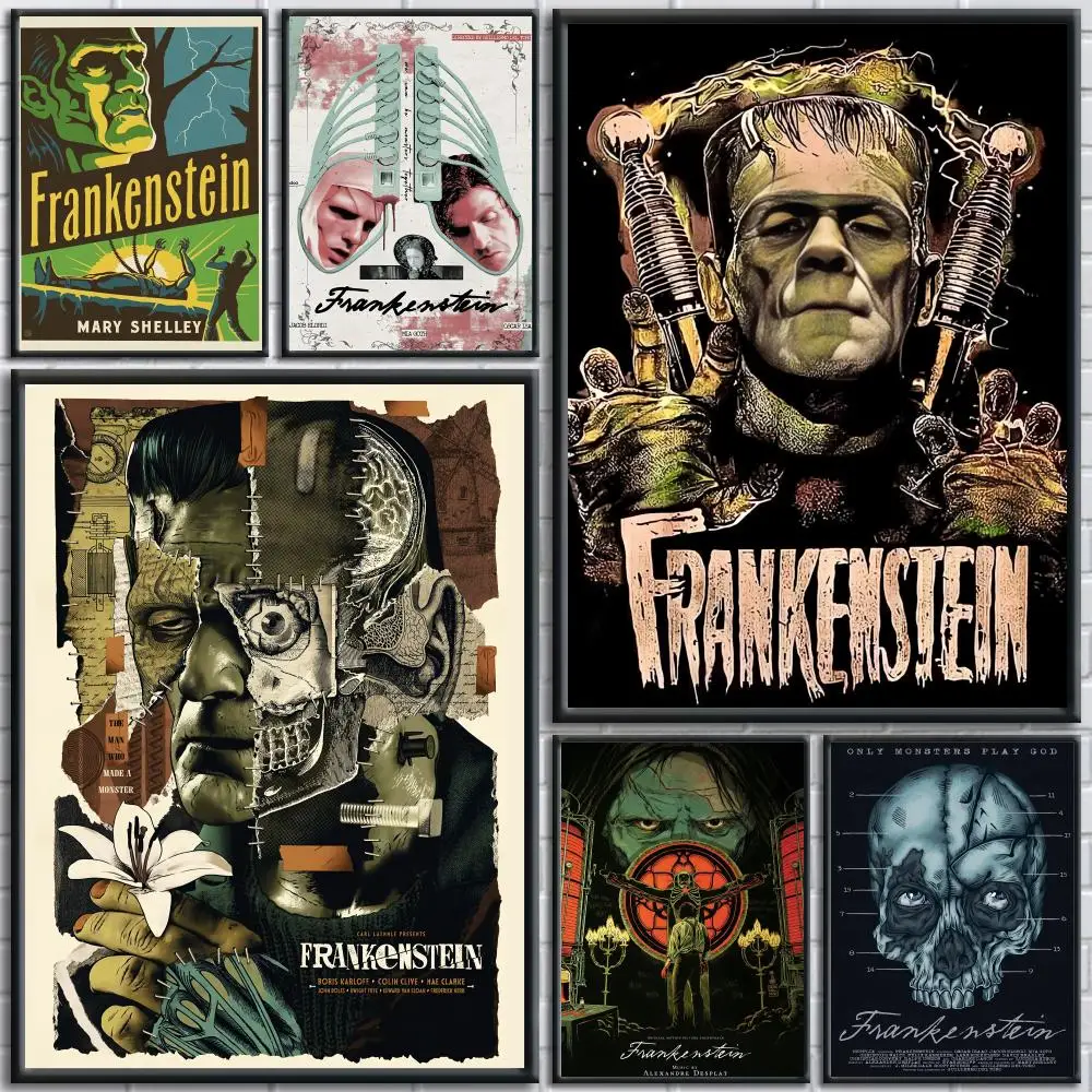 Cool Movie F-frankenstein Painting Calligraphy Wall Art Canvas Poster Premium Home Decor Print for Living Room Bedroom