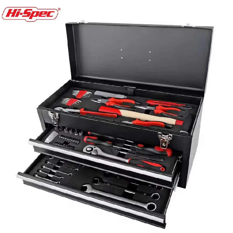

Hi-Spec 80pcs Set Tools Iron Box Car Repair Portable Suitcases Professional Complete Hardware Tool set Wrench Hand Tools Set