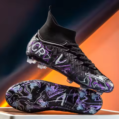 New Men Soccer Shoes Sneaker Boy Comfortable Society Resistant Top Quality Football Shoes Long Spikes Children's Football Boots