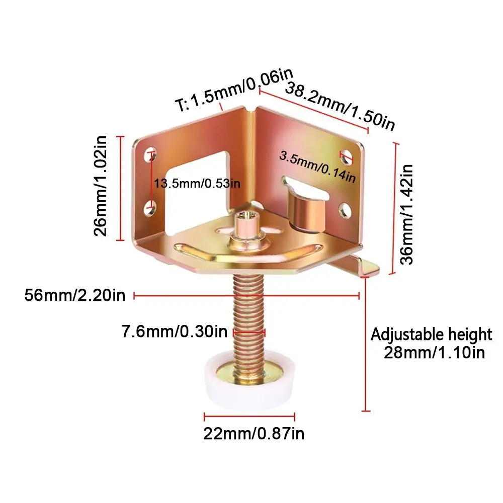 4 шт. регулировка уровня ног, регулируемые подушечки для мебельных ножек, боковые мебельные ножки, регулируемый выравниватель