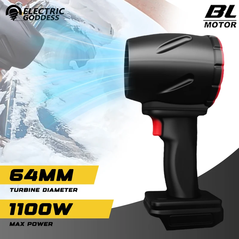 

Brushless Cordless Electric Air Blower Turbo Jet Fan Handheld Leaf Blower Dust Blowing tool for Makita 18V Battery Pin