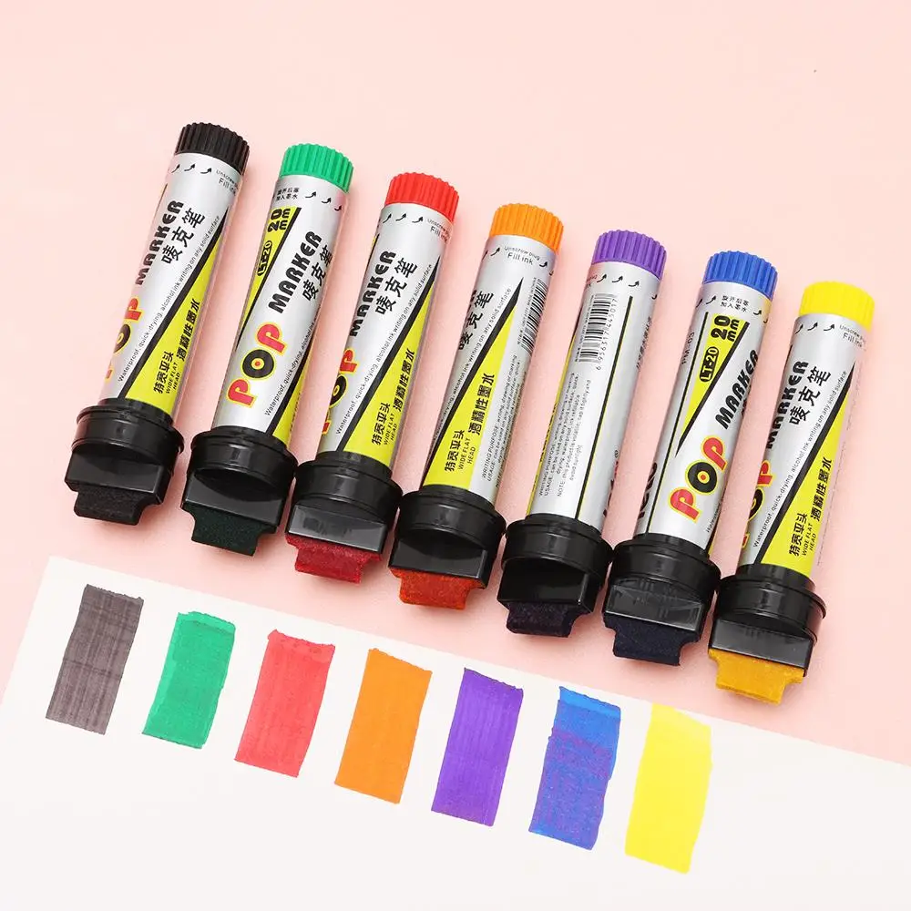 

20mm Graffiti Sketching Markers Pen Waterproof Permanent POP Paint Graphic Sketch Marker Refillable Poster Pen