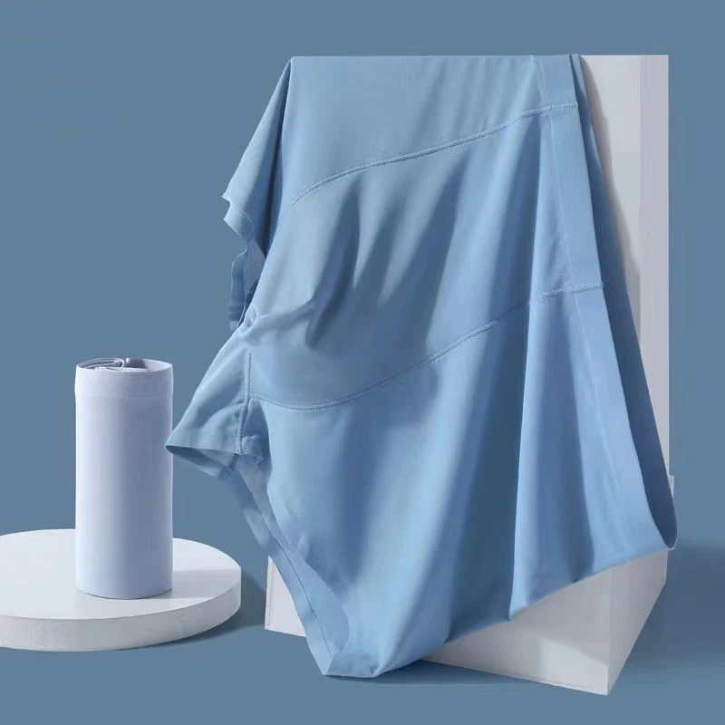 1 قطعة Traceless سراويل الرجال سراويل بوكسر الحرير الجليد الملابس الداخلية رقيقة السروال مثير سراويل تنفس الملابس الداخلية المرنة بالجملة #4