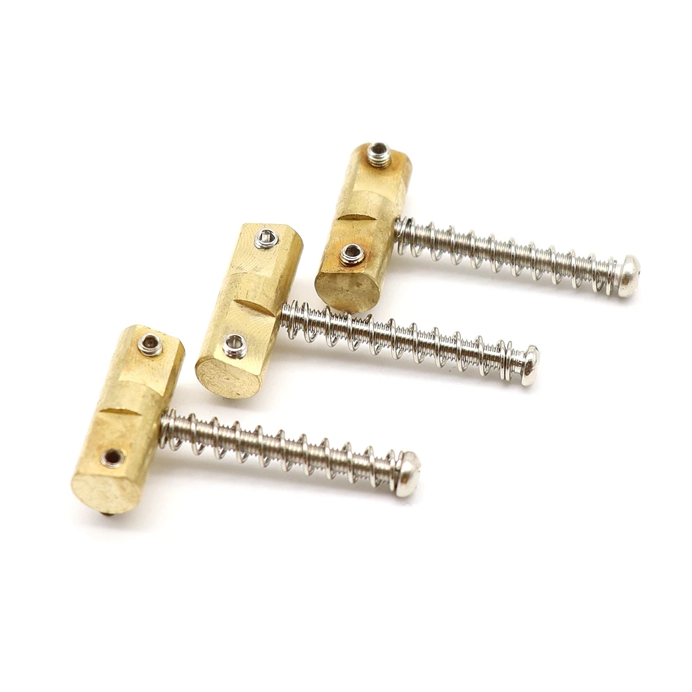 1 Set TL Gitarre Brücke Sättel Vintage Messing Kompensiert Sättel für Tele Style Gitarre Teil – Detail 5