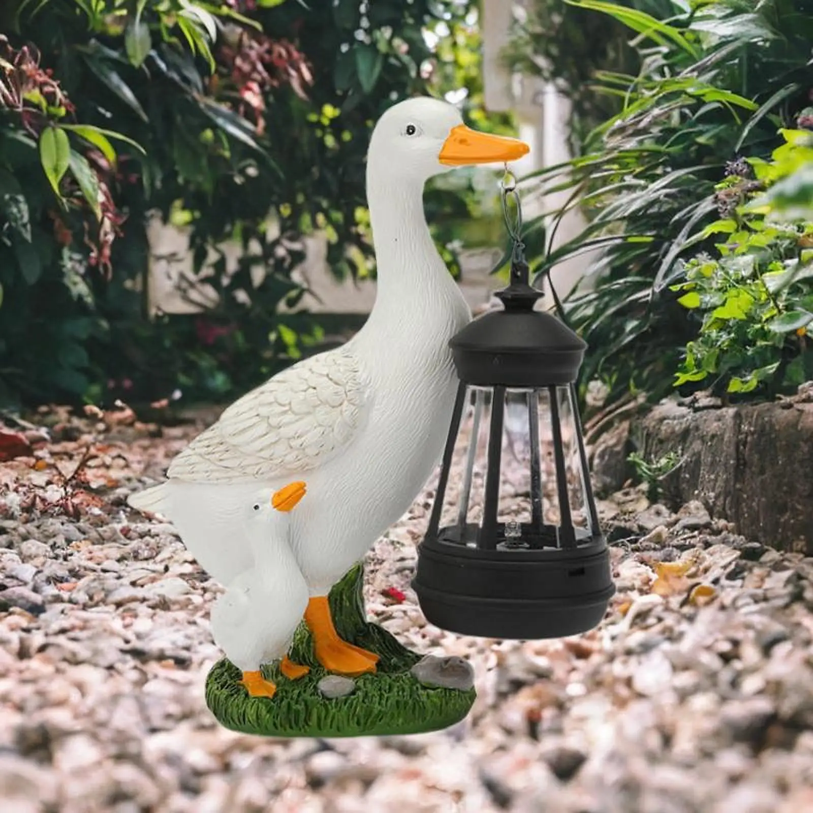 Garden Duck Statue Housewarming Gift Adorable Backyard Decoration for Courtyard Living Room Farmhouse Indoor and Outdoor Office