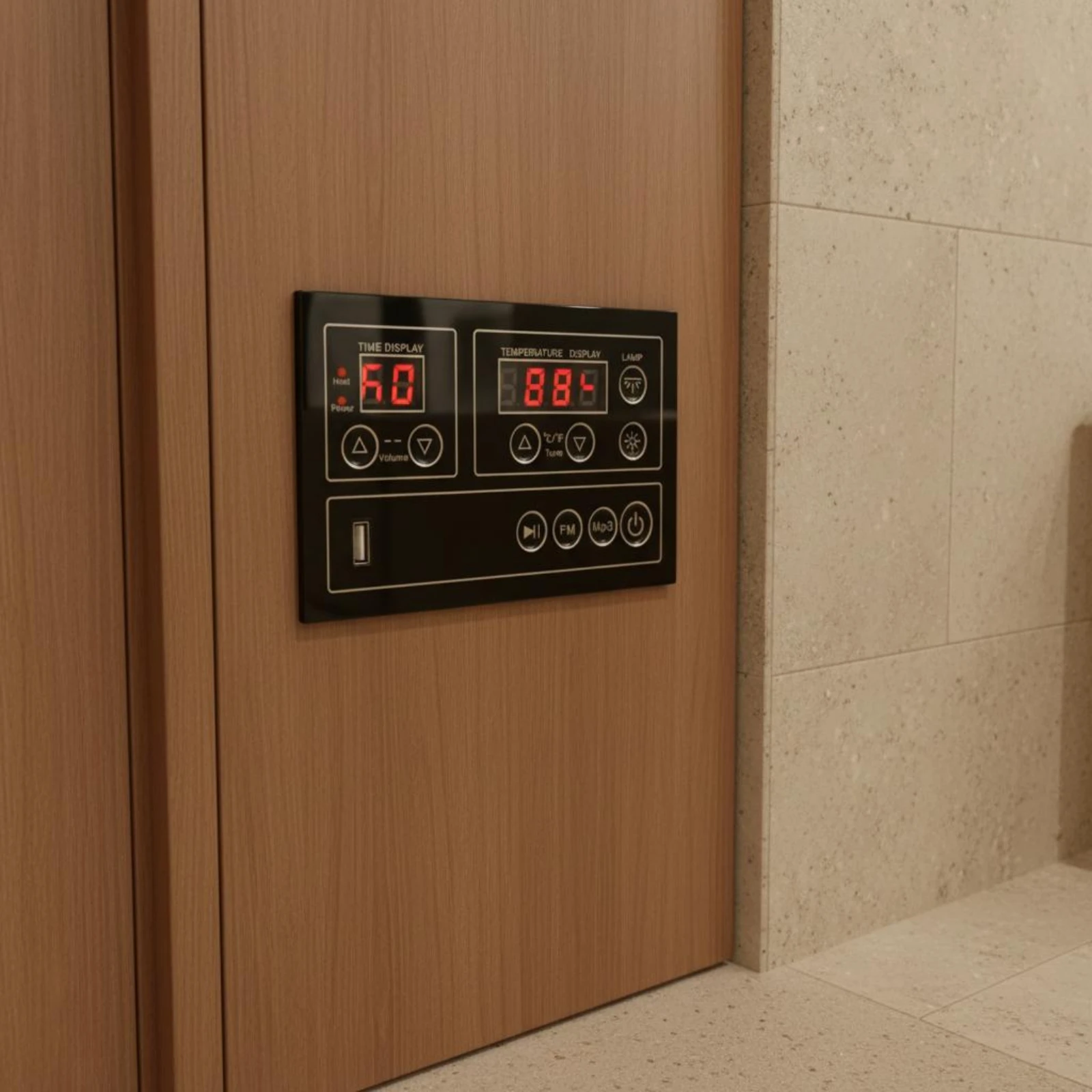 Infrared Sauna Controller Easy to Install Sauna Heater Controller Music Function for Steam Room