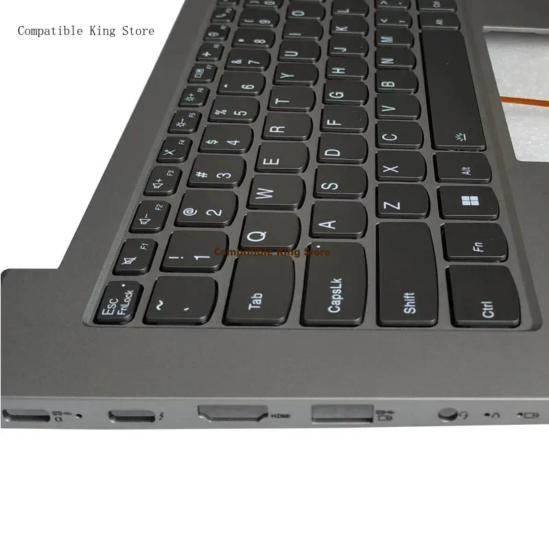 D New Palmrest US Backlit Keyboard Bezel Black For LENOVO ThinkBook 14 G2 G3 ITL ARE ACL Gray Color