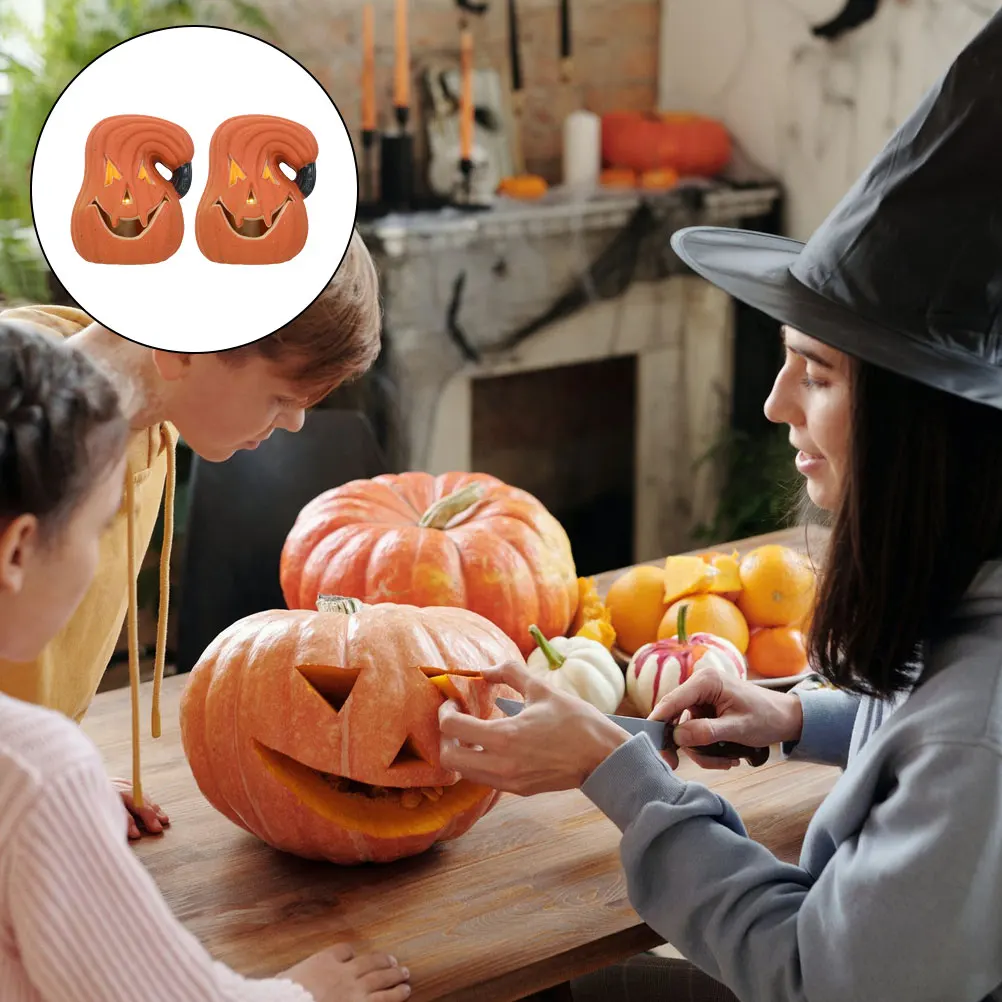 

2Pcs Pumpkin Halloween Decor Light Lamp Party Home DIY Halloween Pumpkin Light Supplies Festive Accessories