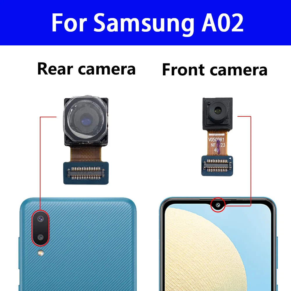 NEW Tested Back Big Main Camera And Front Small Camera Module Flex Cable For Samsung A12 A02 A02S A03 Core A03S A21 A21S