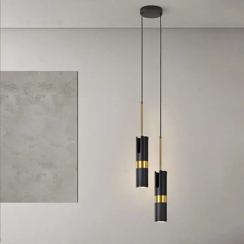 Modern Lustre Minimalist LED Chandelier Pendant Lights Nordic Bedroom GU10 Bulb Long Line Light suspensions luminaire Home Decor