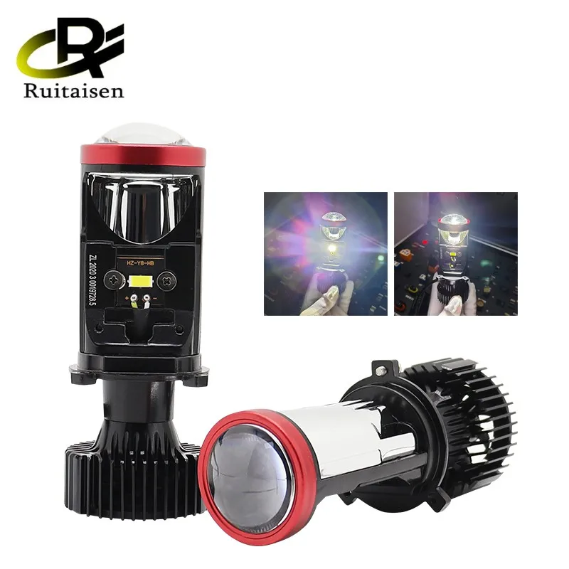 

2pcs High Quality Lamp Bead Ultra Bright Low High Beam H4 LED Headlights Waterproof Projector Lens 6500K 40W 12~24V Spotlight