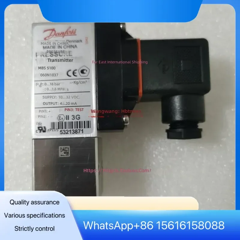 Danfoss MBS5100 Pressure Sensor 060N1037 0-16BAR Housing Industrial Transmitter 2211-1DB04 High Precision Analog Output