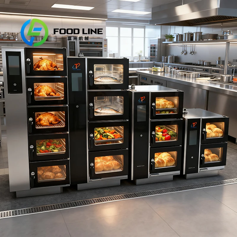 Hotel New Commercial  Combi Oven Machine Electric Convection Oven in Bakery Equipment 2/3/4 layers Steaming Baking Oven