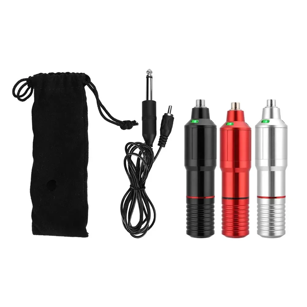 Professional Non-Slip Tattoo Machine RCA Interface Powerful Motor Liner Amp Shader Tattoo Pen LED Light Tattoos Studio Supplies