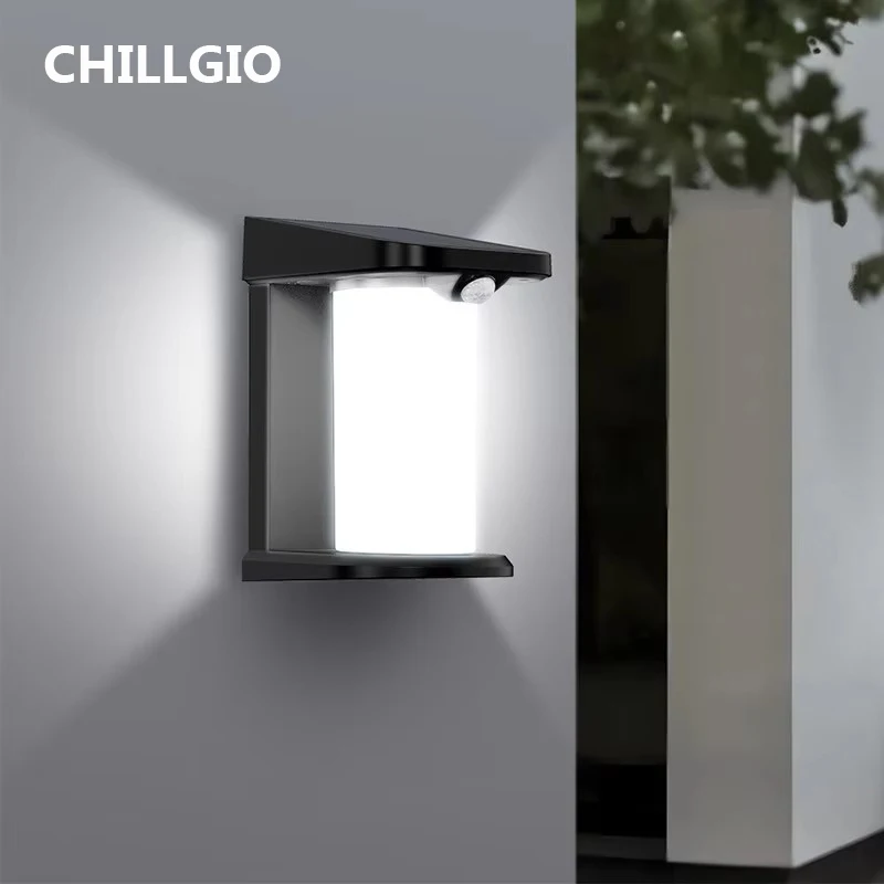 CHILLGIO Outdoor Solar Wall Lights Waterproof Hotel Balcony Porch Aisle Internal External Lighting North Europe Indoor Lamps