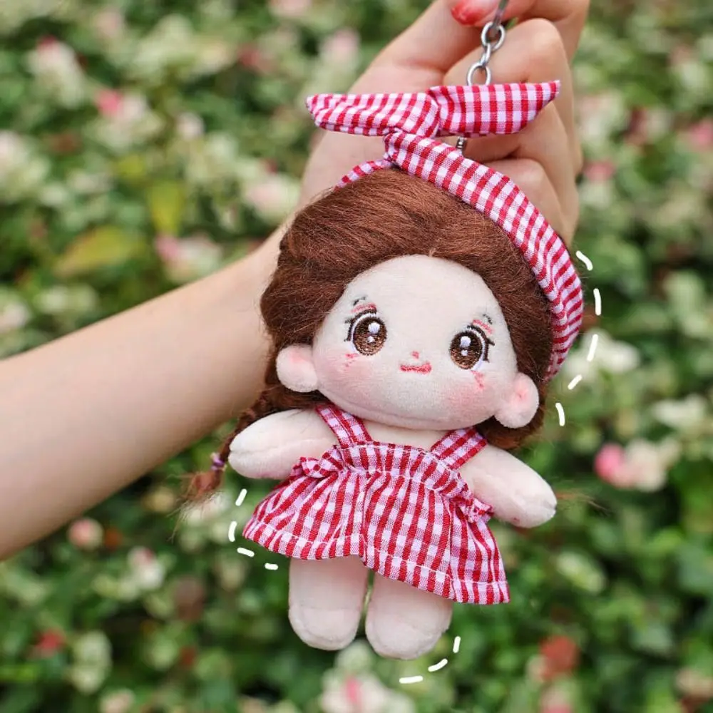 Nueva ropa de muñeca de fibra hecha a mano duradera muñeca colgante algodón Kawaii muñeca ropa hecha a mano 10CM