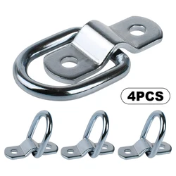Heavy Duty Steel D-Ring Tie Down Anchors - Set of 4, 2400LBS Capacity for Trucks, Trailers, and More