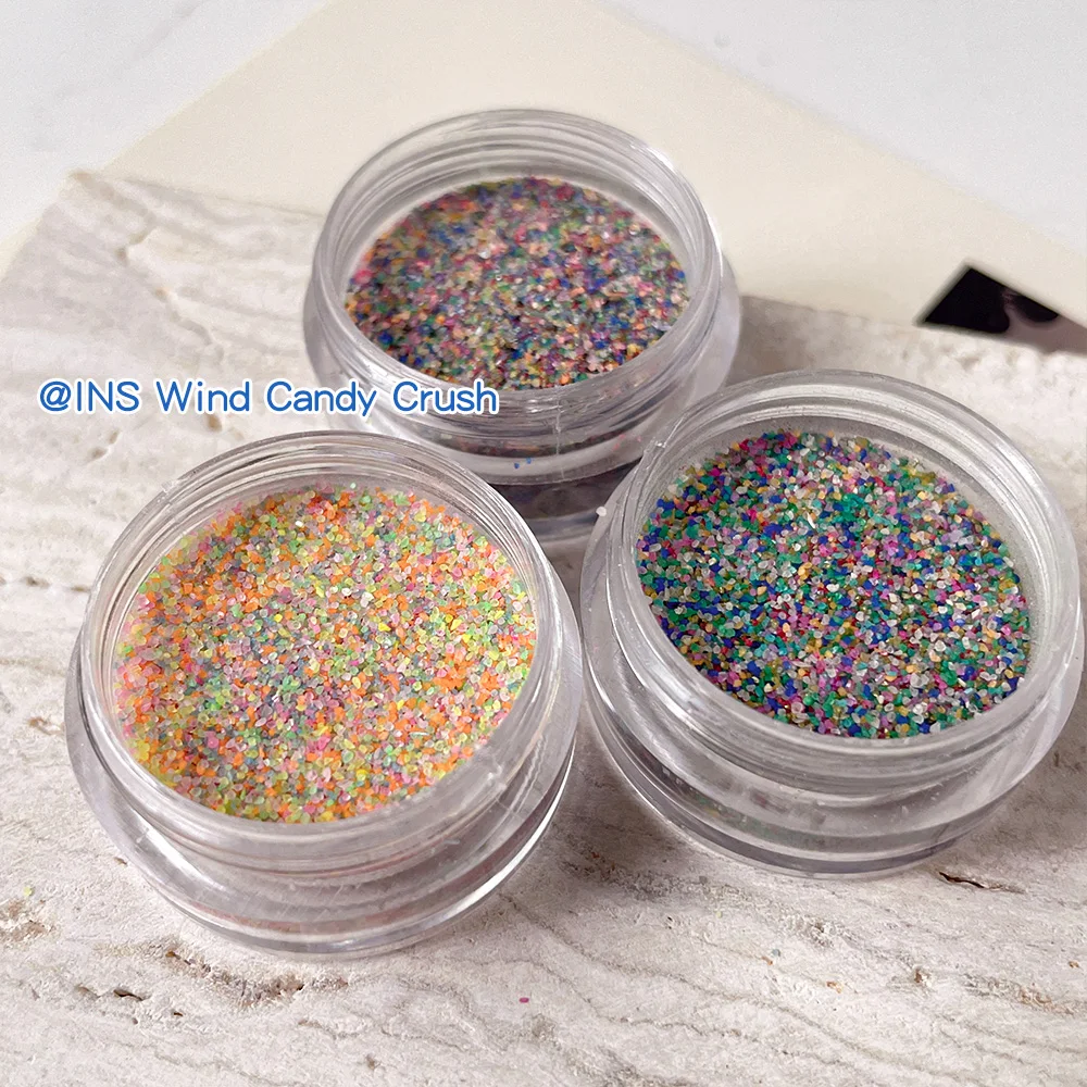 KANIU Crushed Wind Colored Sugar Nail Crushed Diamond Powder Irregular Broken Stone Granulated Sugar Powder Sugar Nail Powder