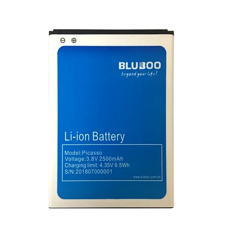 100% Original Tested 2500mAh Battery For Bluboo Picasso 3G 4G 5.0inch Mobile Phone Li-on Batteries + In Stock