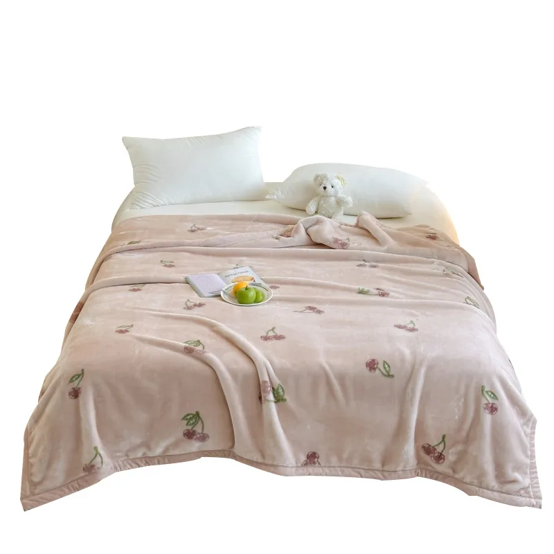 Home Class A Double-Layer Thickened Raschel Blanket Cover Ultra-Soft Cloud Blanket Office Nap Blanket Milk Velvet Sofa Blanket