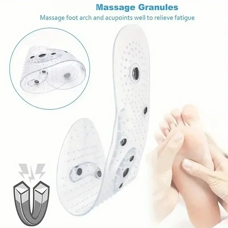 Foot Acupressure Enhanced Massage Insoles Long Lasting Breathable Insoles for Men And Women Massage Transparent Insole