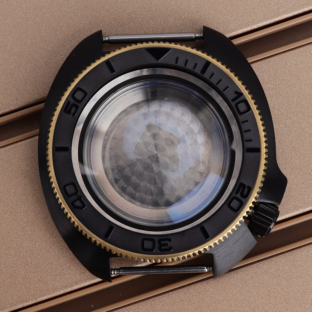 NH35 44mm SKX Watch Case Parts With Chapter Ring For Mod Turtle Abalone NH34 NH35 NH36/38 Sapphire 28.5mm Dial Watch Accessories