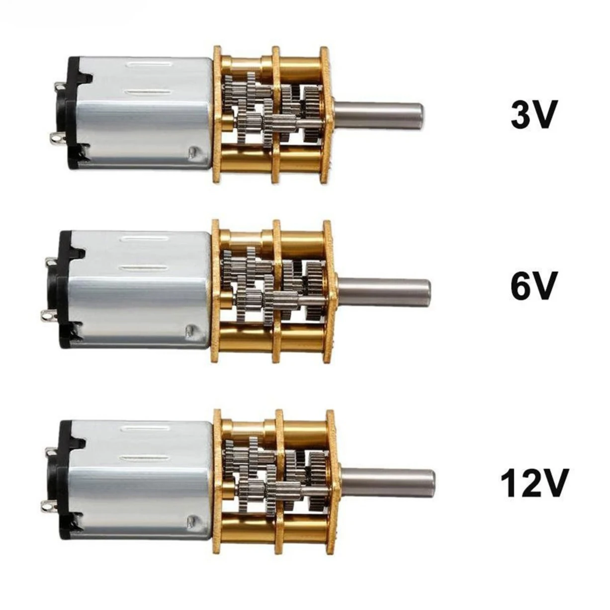 GA12-N20 DC 3V 6V 12V Micro Metal Gear Motor Gear Wheel Gear Motor 30RPM/50RPM/60RPM/100RPM/150RPM/200RPM/300RPM/600RPM/1000RPM