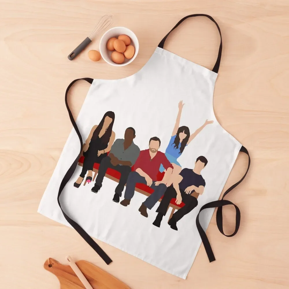 

New Girl drawing Apron Salon Korean women's work christmas 2024 Apron