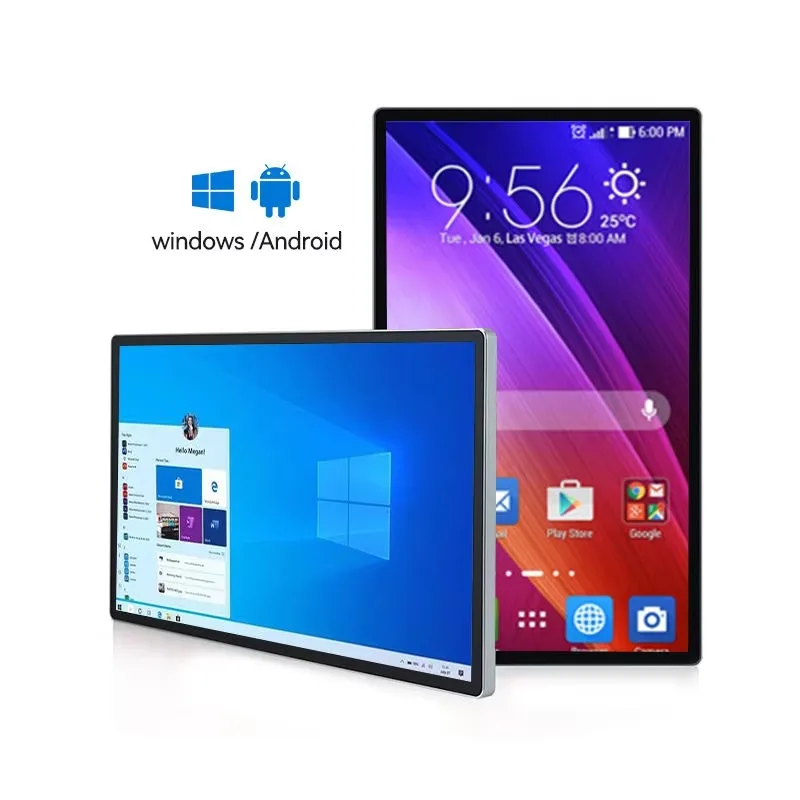 Shenzhen Manufacture Custom 32 43 49 55 65 Inch Panel PC Windows/Linux/Android Industrial All-in-One Tablet with LCD Display
