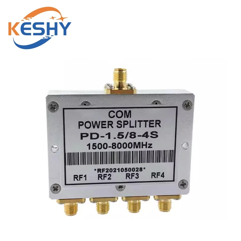 SMA Microstrip Power Splitter 1 to 4 RF Microstrip Power Splitter 0.5-8G SMA RF Combiner WIFI 2-6G Power Splitter 500-6000MHz