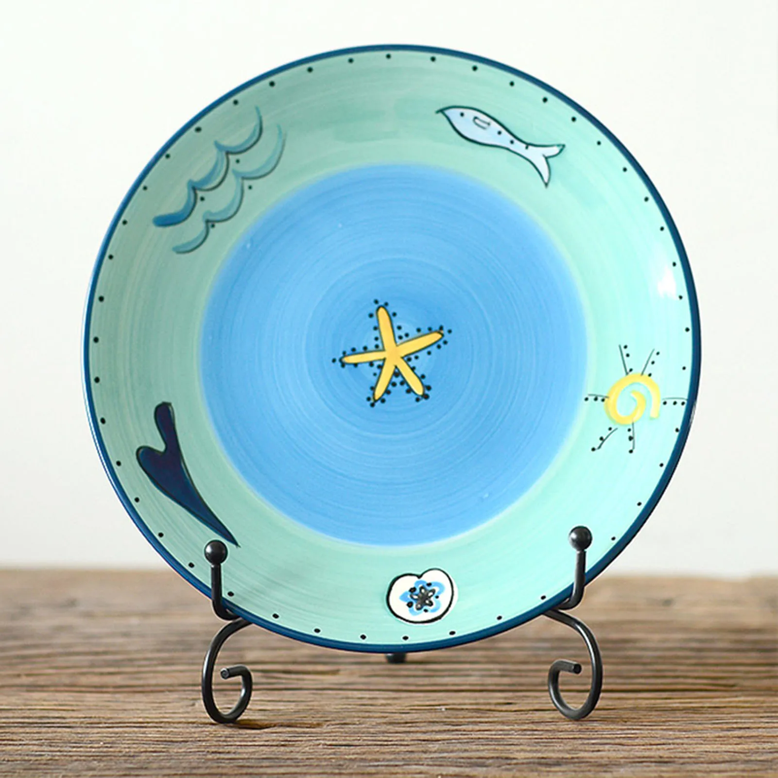 Iron Photo Album Stand Display Holder for Wedding Birthday Party Ceramic Painting Art Display Home Decor Picture Frame