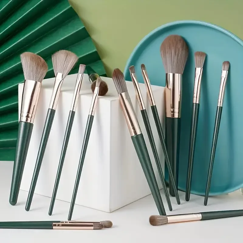 14pcs High-Quality Makeup Brushes Super Soft, Fluffy,for Full Face and Eye Detailing Foundation, Contouring, and Blending