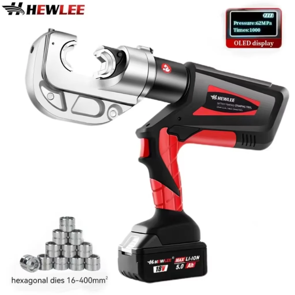 

HEWLEE HL-400B 16-400mm2 Electric Portable Hydraulic Press Cable Crimping Tool for Wire and Cable Lugs
